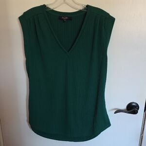 RACHEL Rachel Roy Deep Green V-Neck Blouse